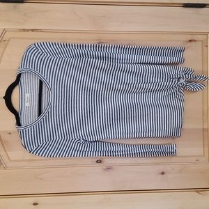 Madewell Striped Tie Waist Shirt